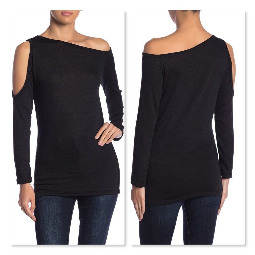 Go Couture Solid Off-the-Shoulder Top sz Medium